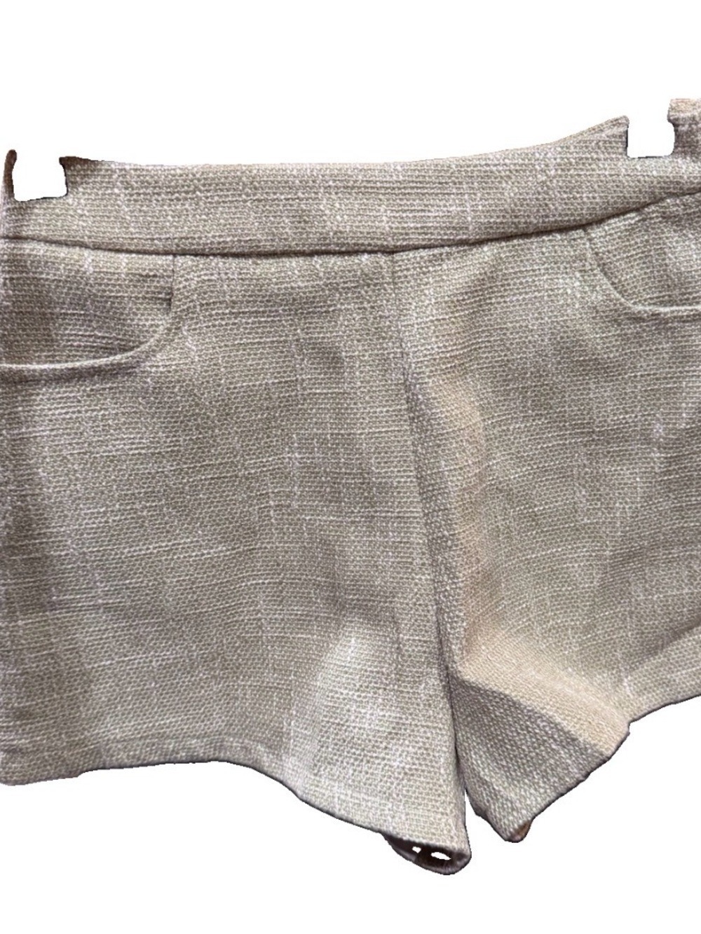 50. LULU’S Olive Tweed High Waisted Shorts Small Olive - Picture 3 of 8